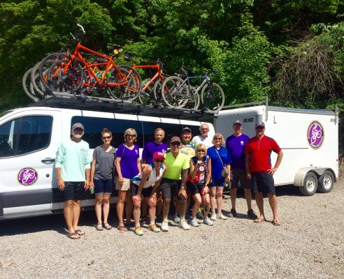 Group Bike Touring Trail of the Coeur d'Alenes and Route of the Hiawatha on a Wilderness Voyageurs Bike Tour