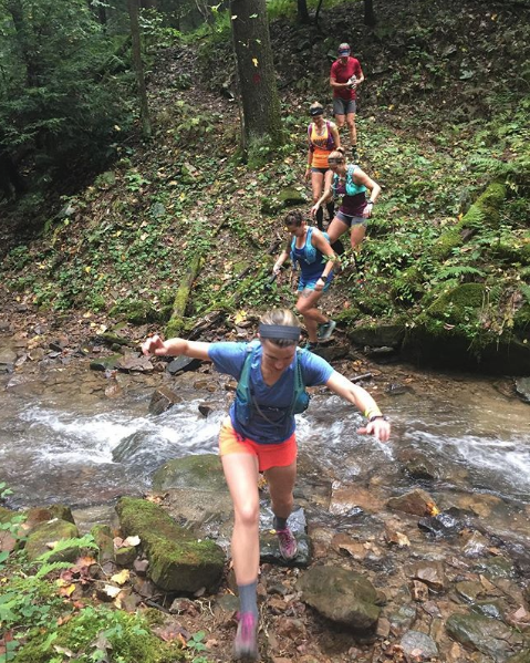 hiking in the rain